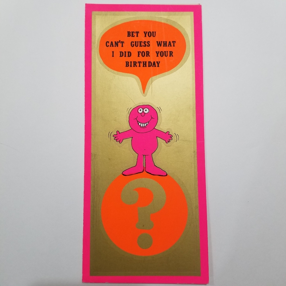 1971 Original Hi Brows Belated Birthday Card
